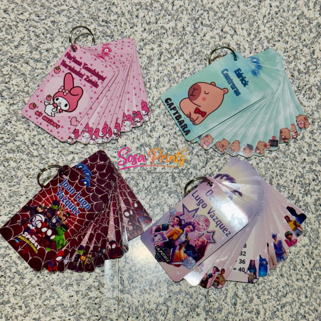 Foto 1 de 4, Imagen de Llaveros de Tablas de Multiplicar Personalizados
