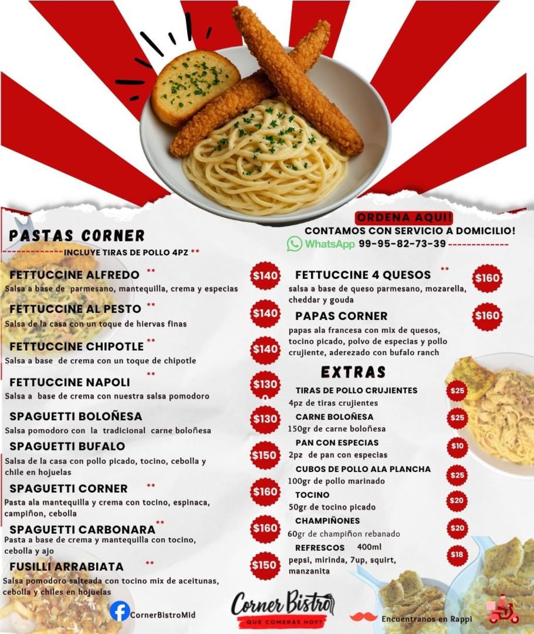 Foto 1 de 2, Imagen de Pasta Alfredo y Arrabiata, ¡un Antojito de Pasta!