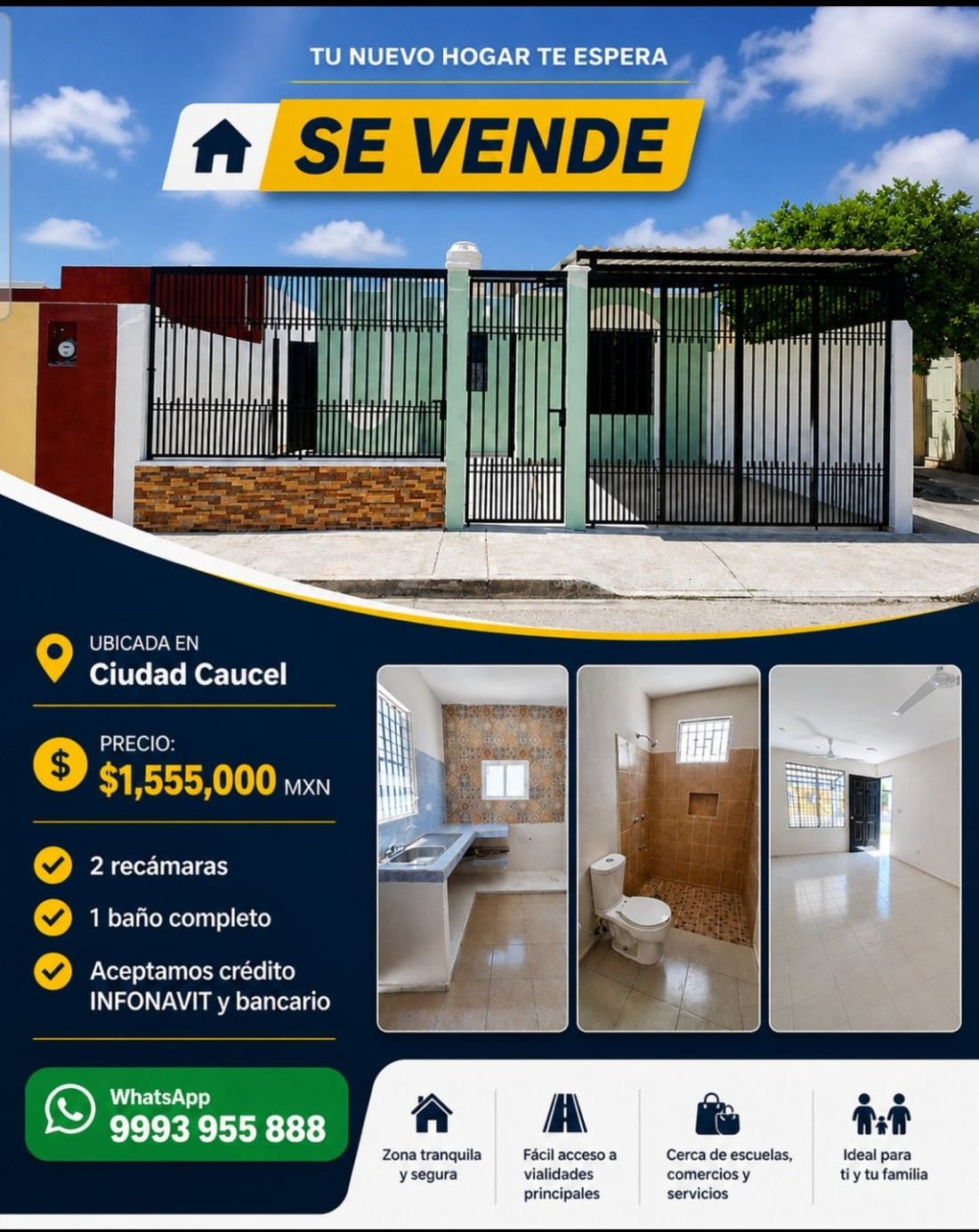 Imagen de Casa en Venta, Ciudad Caucel, $1,555,000 Mxn