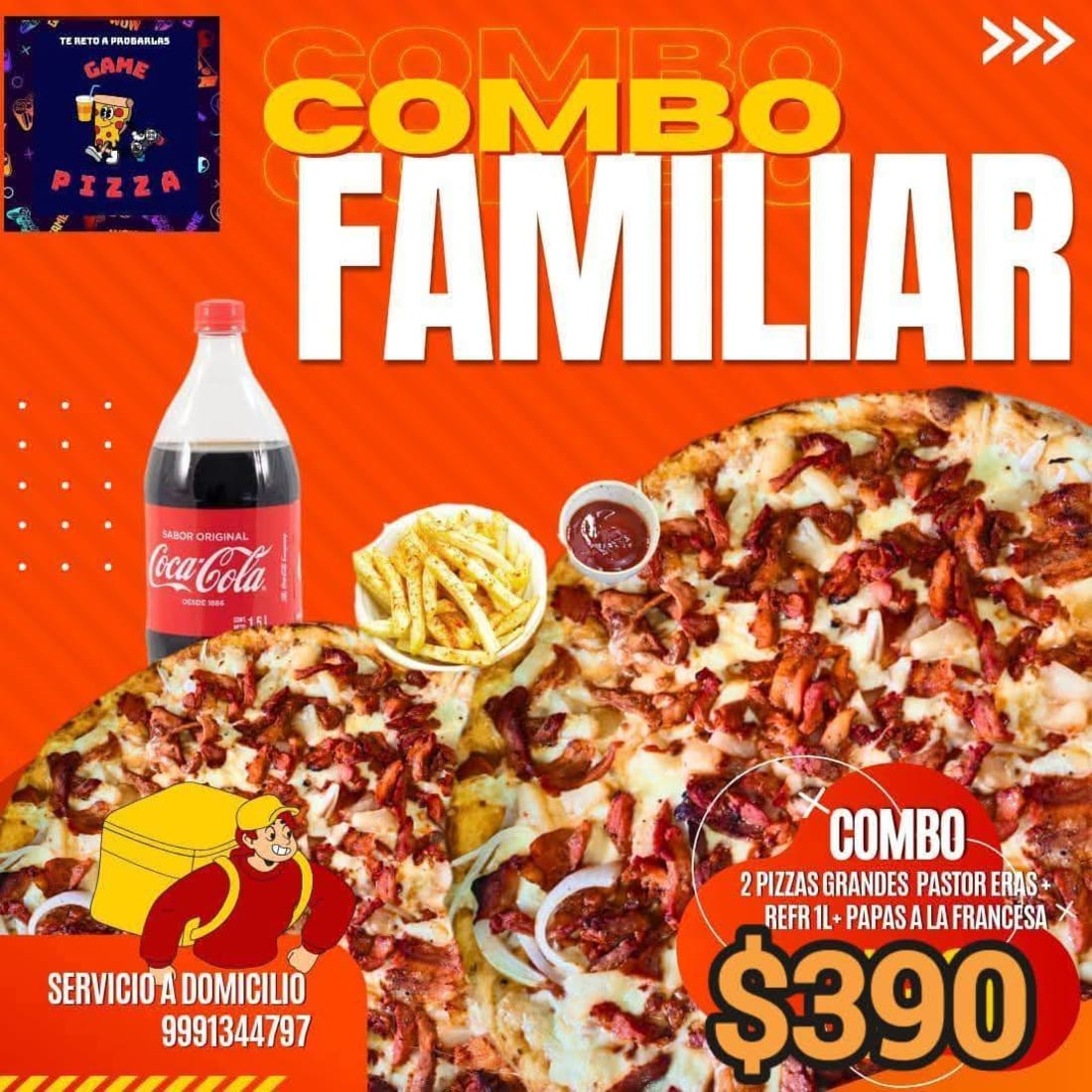 GamePizza pizzas y papas