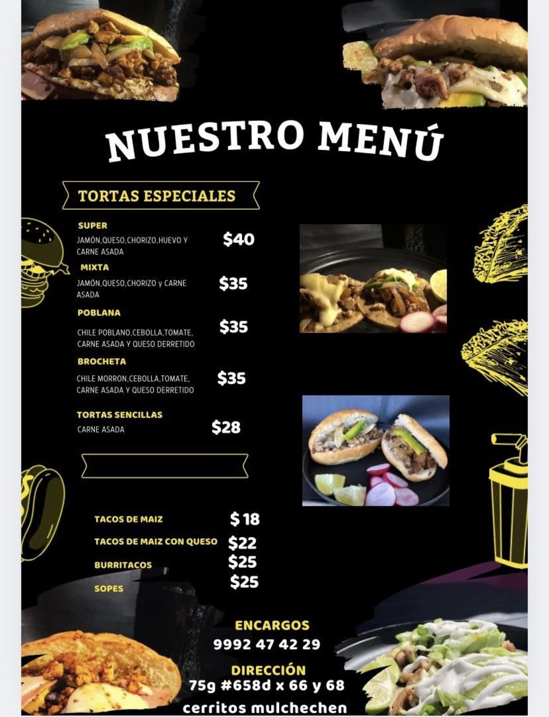 Tortas y Tacos de Carne Asada