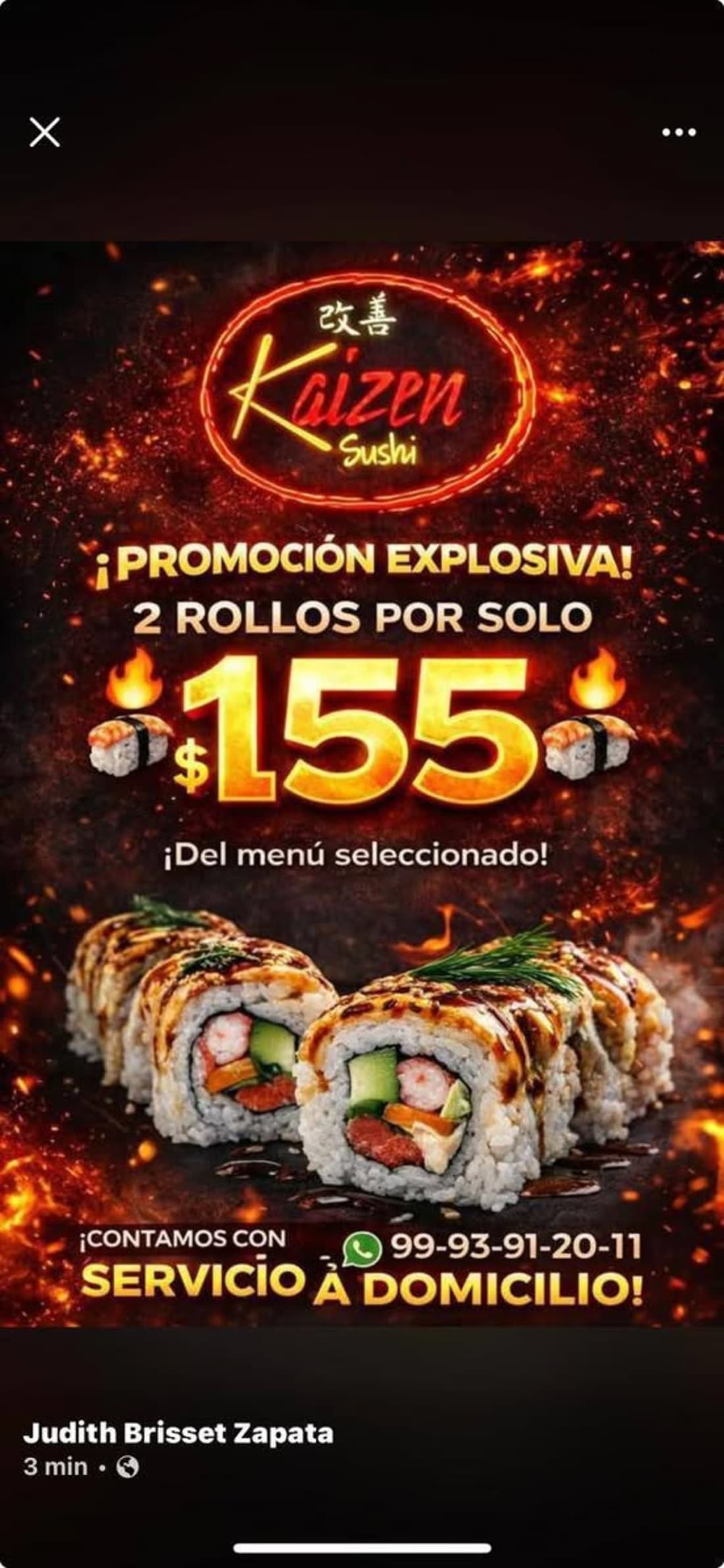 Kaizen Sushi Promoción de viernes