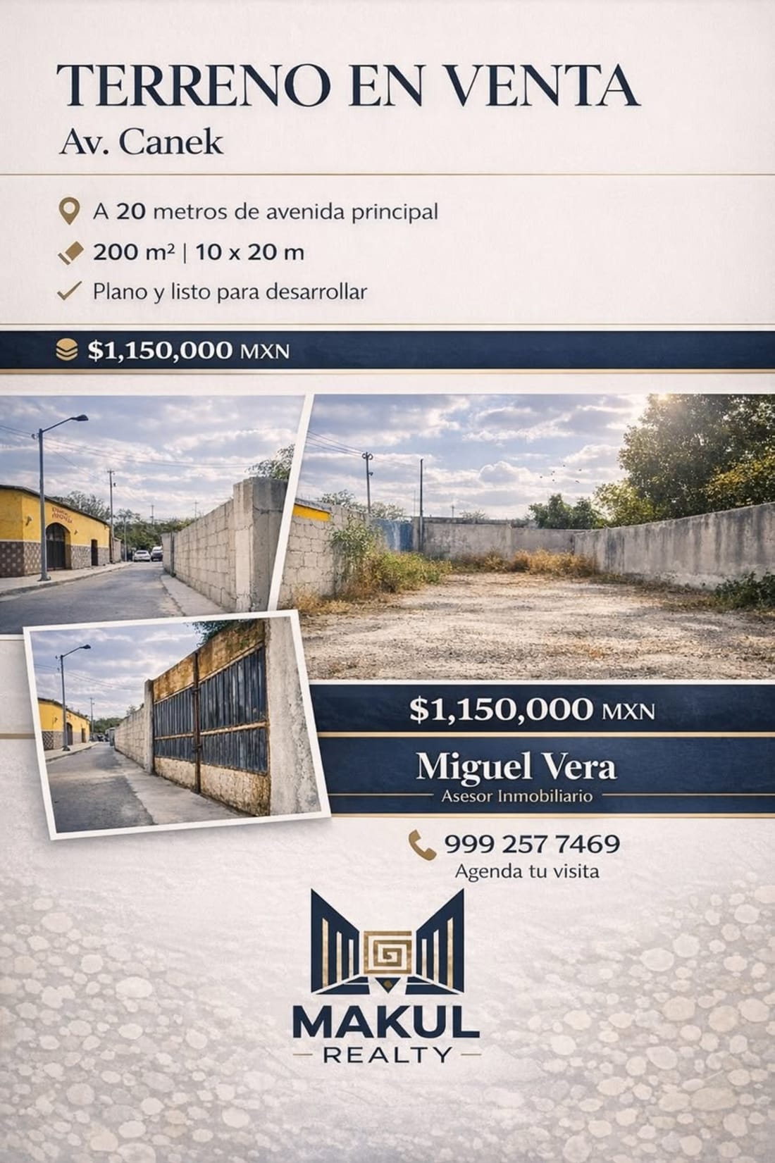 Terreno en venta Avenida Canek