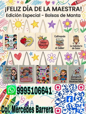 Bolsas Totebag de manta personalizadas para Día de la Madre