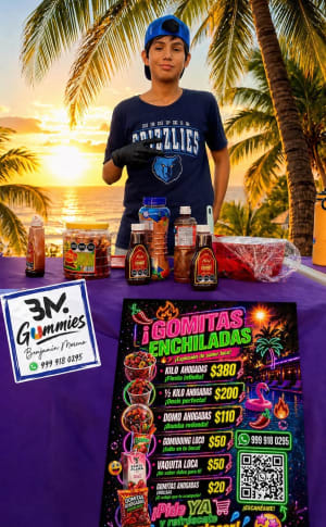 BM Gummys, Gomitas ahogadas en chamoy y gomi boing