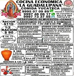 La Guadalupana, Cocina Yucateca: Pozole, Poc Chuc, Salbutes y Más