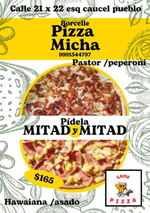 GamePizza pizzas y papas