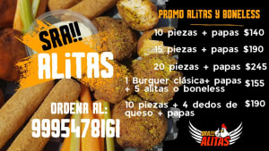 Alitas y boneless promoción