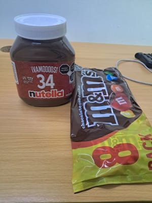Nutellas y bolsas de M&M