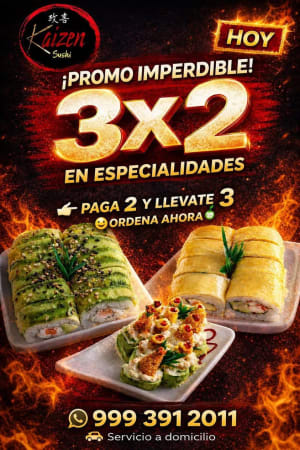 Kaizen Sushi Promoción de viernes