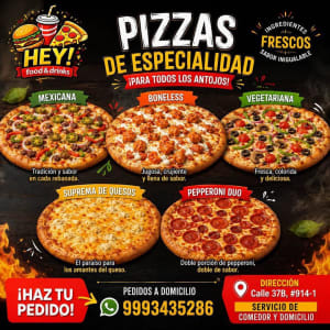 Hey Pizza Food & Drinks