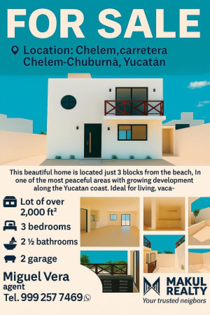 Akul Realty Casa en Venta Chelem