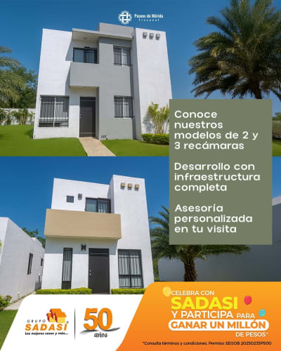 Casas en Paseos de Mérida con crédito — Tixcacal / Opichén
