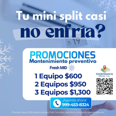 Limpieza de Aires Acondicionados - Fresh MID — Tixcacal / Opichén