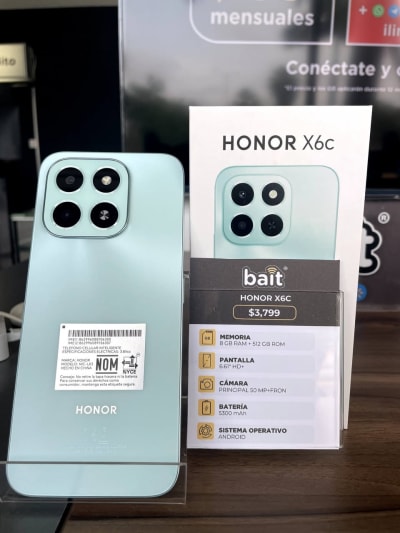 Honor X6c 8 GB/512 GB, Smartphone 6.6" 50 MP en Bait Plaza Akropolis — Tixcacal / Opichén