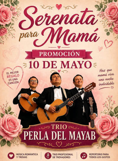 Serenatas y eventos para el Día de las Madres, Trío Perla del Mayab — Francisco de Montejo
