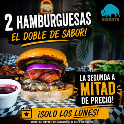 50% de descuento en la segunda burger - Todos los lunes — Las Américas