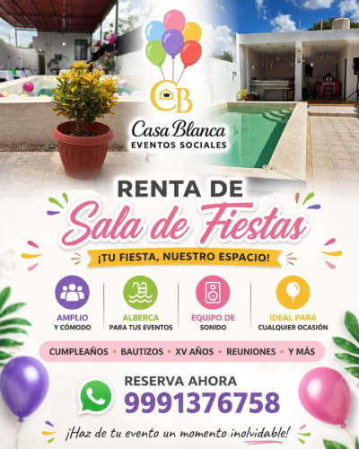 Casa Blanca Eventos Sociales, salón para fiestas — Cinco Colonias