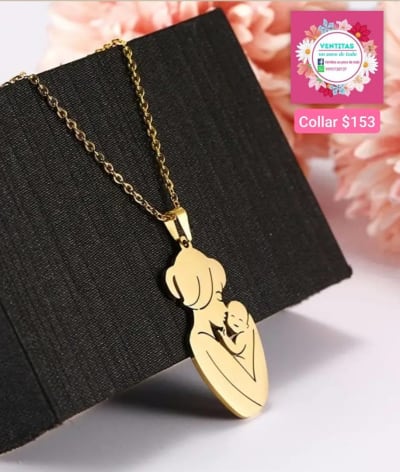 Accesorio de acero inoxidable con chapa de oro 18K, regalo 10 mayo — Vergel