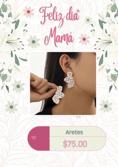 Aretes Día de la Madre, Entrega Inmediata por $75 — Cholul