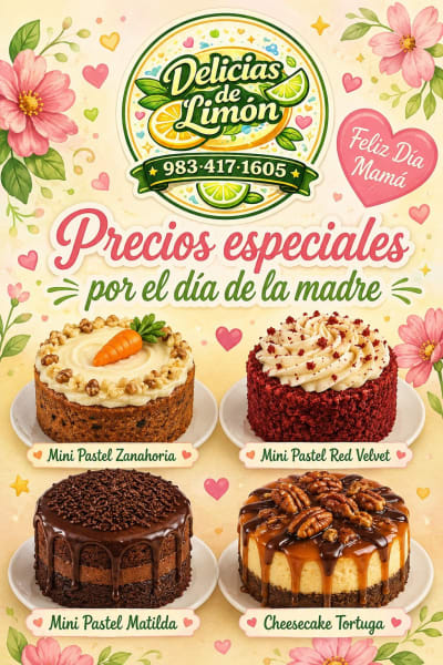 Mini Pasteles Día de Madres, Delicias de Limón — Unidad Morelos