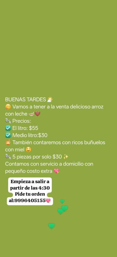 Arroz con Leche Buñuelos Caseros — Caucel