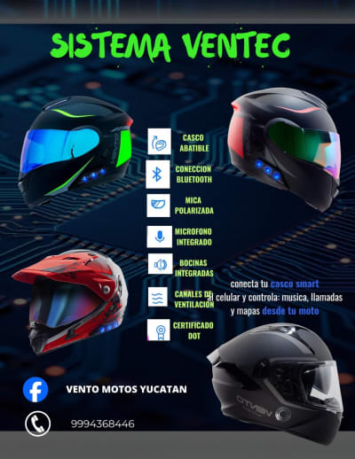 Vento Motos Yucatán cascos — Caucel