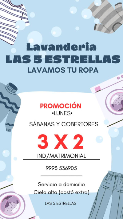 Lavandería Las 5 Estrellas — Cielo Alto