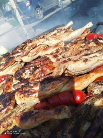 Pollo asado en calle 21 por 19a — Santa Isabel