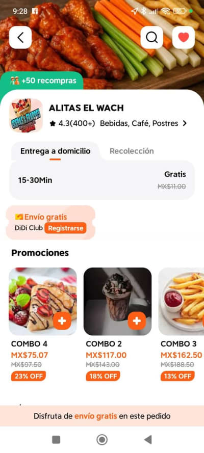 Alitas El Wach frappes y crepas — Santa Isabel