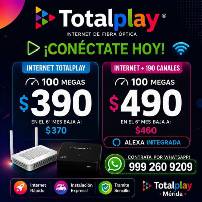 Totalplay Internet Fibra Óptica — Santa Isabel
