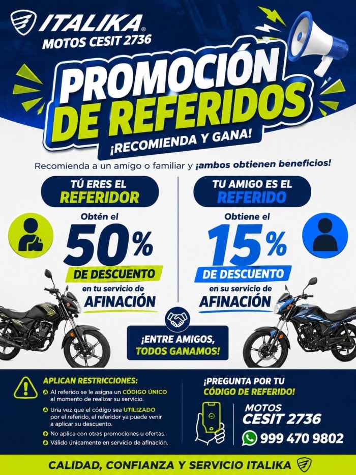 Servicio de afinación con referidos