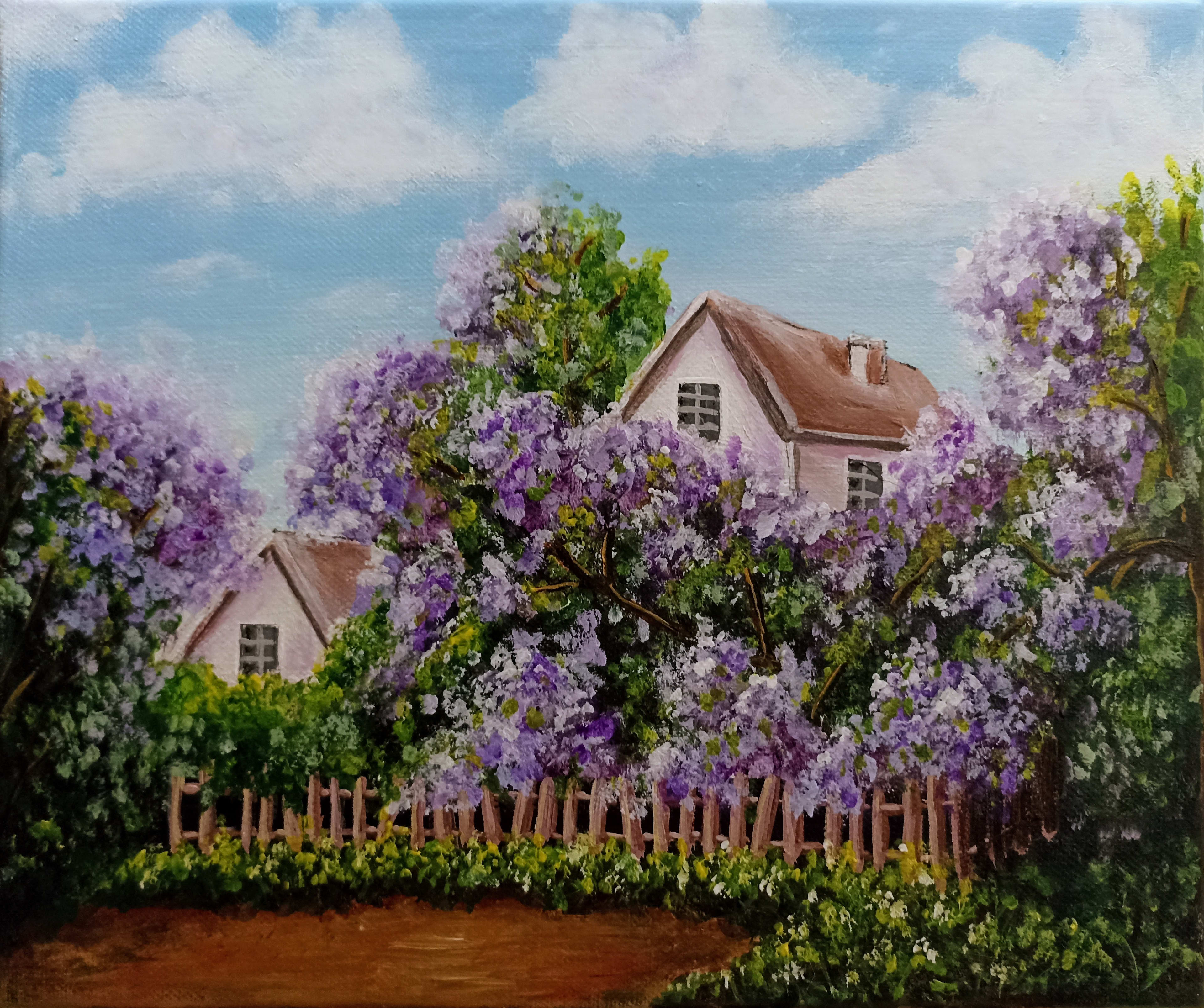 Lilacs, 2022, Acrylic on canvas