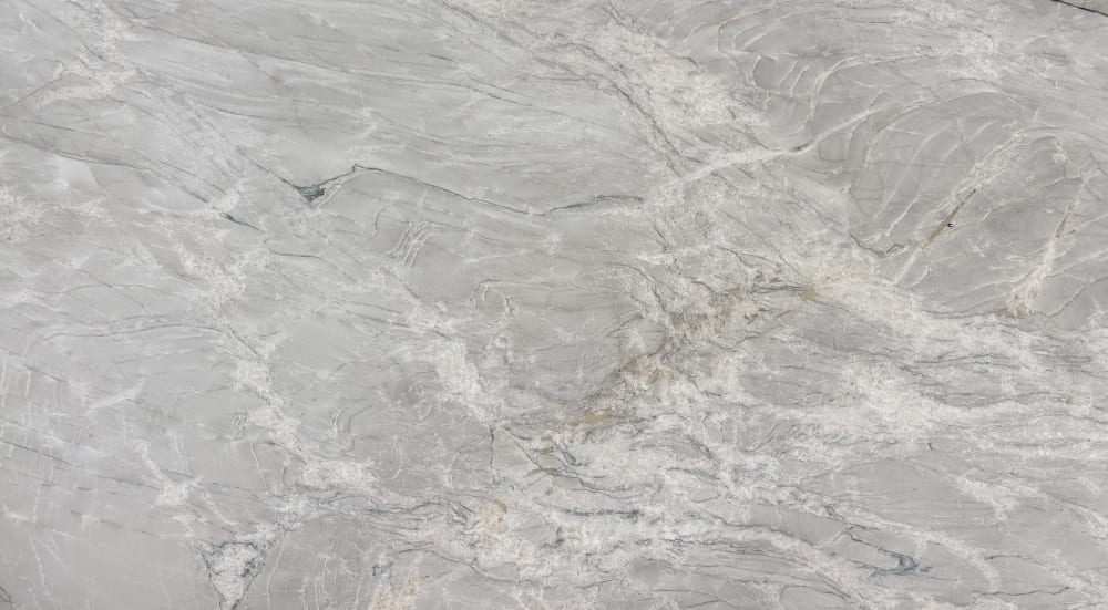 Crystal Spectrum quartzite block 36915, full honed slab in white and grey with flowing movement