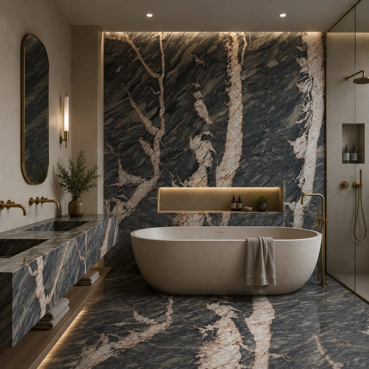 Artist impression of Fusion Storm quartzite in an interior setting