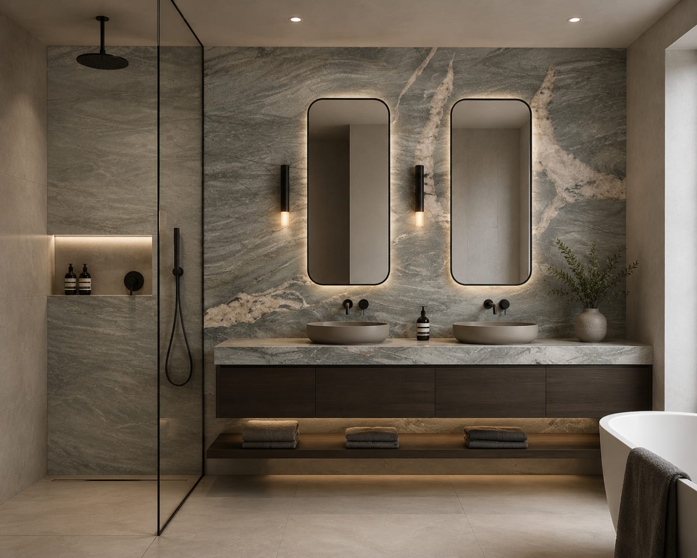Artist impression of Tiffany quartzite in an interior setting