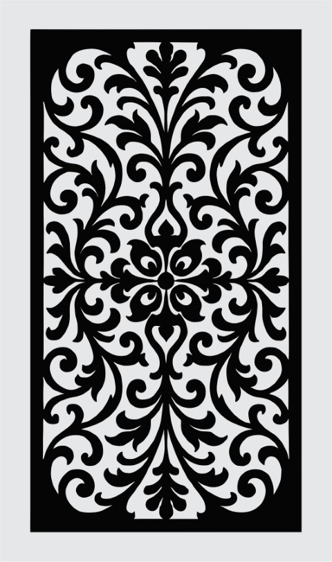 Decorative Floral Jali Pattern / CNC Cut Panel Design