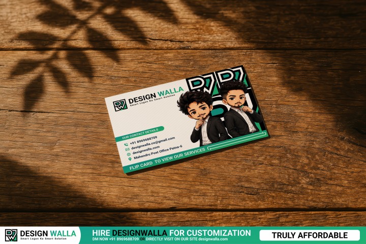 Creative Avatar-Based Business Card / Realistic Wooden Table Mockup For Photoshop And Adobe Illustrator Uese You can use it on photoshop and ai work