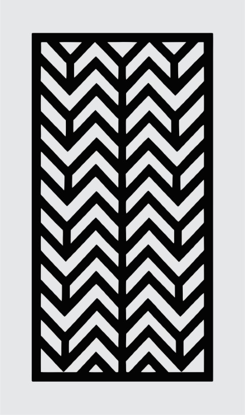 Modern Chevron Zigzag Jali Design – CNC Laser Cut Vector Panel