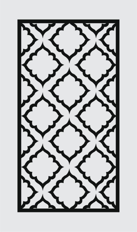 Classic Moroccan Quatrefoil Jali Design – CNC Laser Cut Vector Panel
