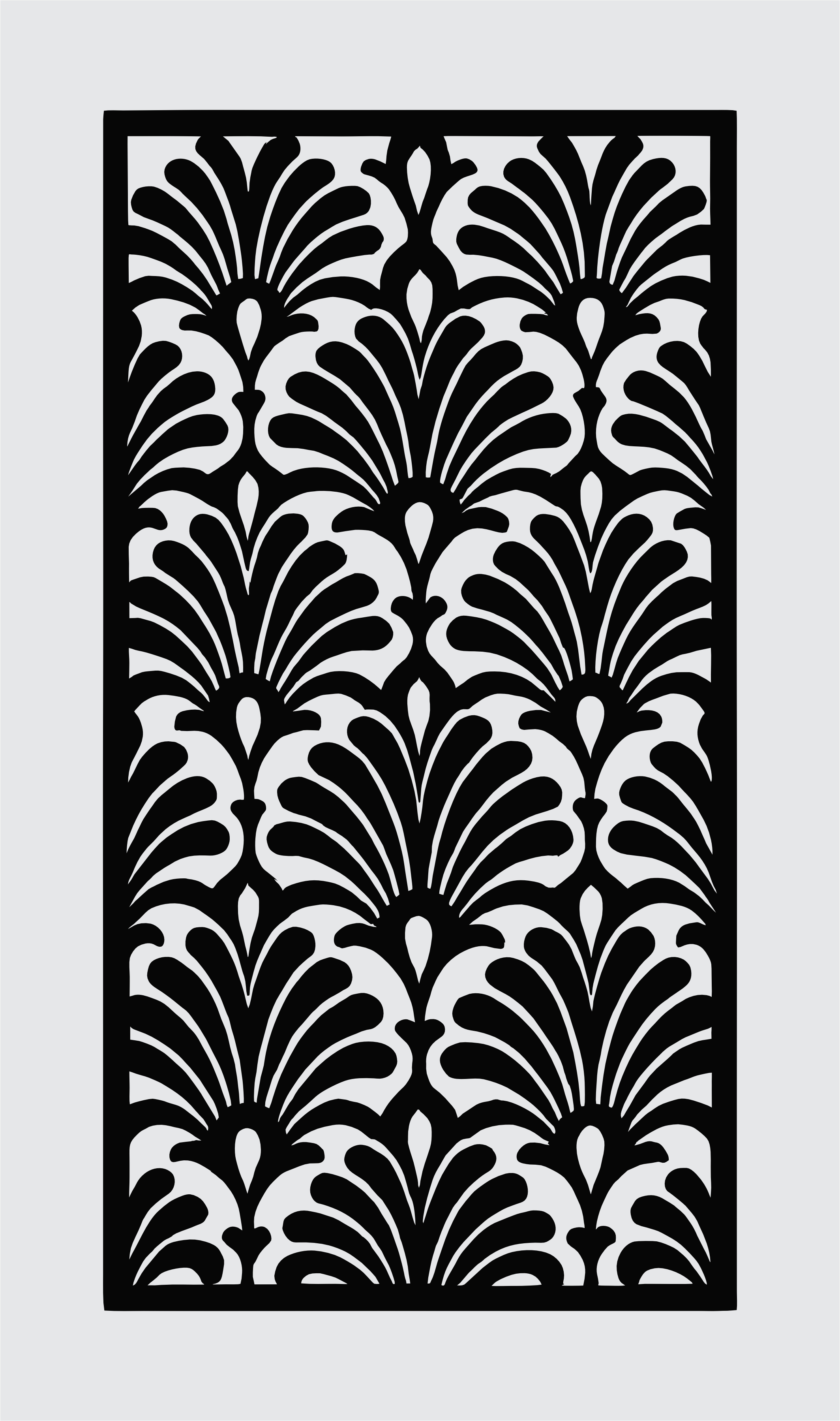 Art Deco Fan Motif Jali Design – CNC Laser Cut Vector Panel