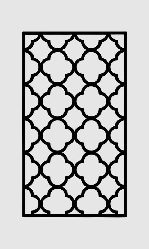 Classic Quatrefoil Trellis Jali Design – CNC Laser Cut Vector Panel