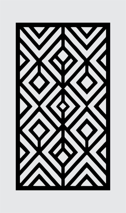 Modern Geometric Diamond Lattice Jali Design – CNC Laser Cut Vector Panel
