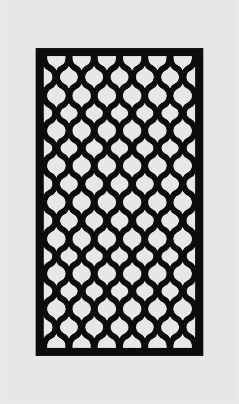 Classic Moroccan Ogee Lattice Jali Design – CNC Laser Cut Vector Panel