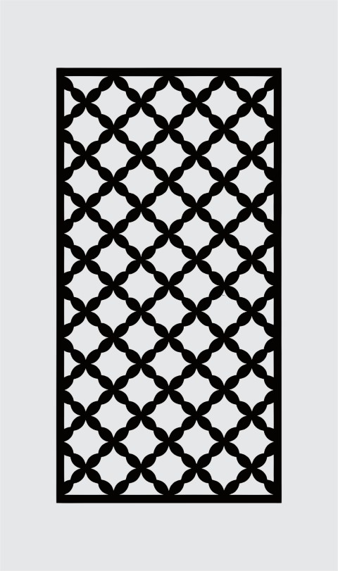 Classic Beaded Diamond Lattice Jali Design – CNC Laser Cut Vector Panel