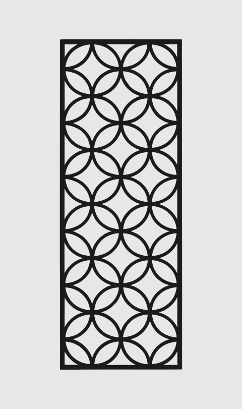 Classic Overlapping Circles Geometric Jali Design – CNC Laser Cut Vector Panel