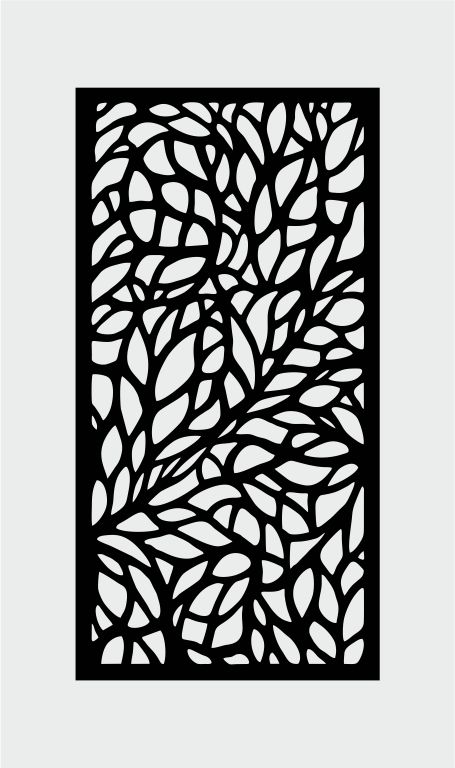 Dynamic Branching Foliage & Abstract Leaf Jali Design – CNC Laser Cut Vector Panel