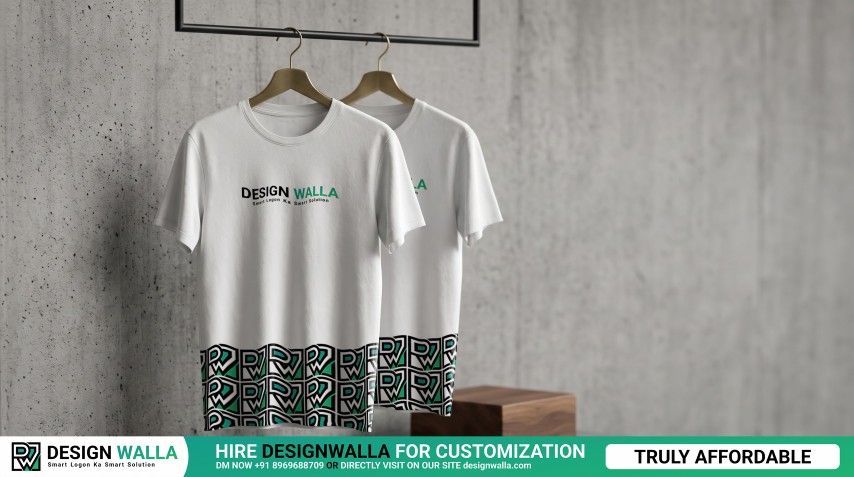 Two T-Shirt Hanging Mockup – Apparel Collection Display
