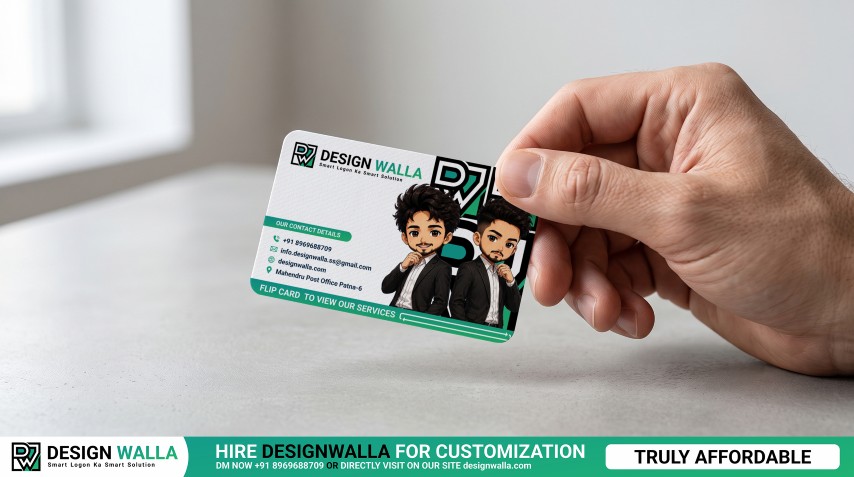 Hand-Held Business Card Mockup – Side Grip Presentation