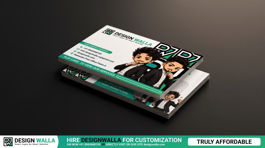 Premium Stacked Business Card Mockup – Front & Back Branding Presentation